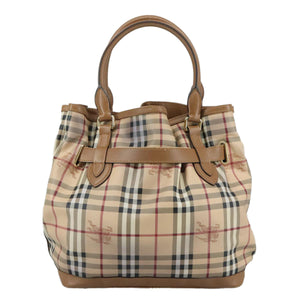 Burberry Nova Check Beige Canvas Tote Bag ( )