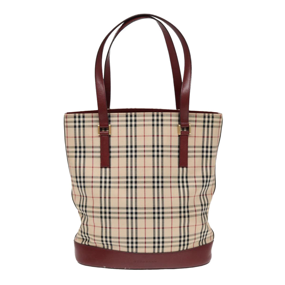 Burberry Nova Check Beige Canvas Tote Bag ( )