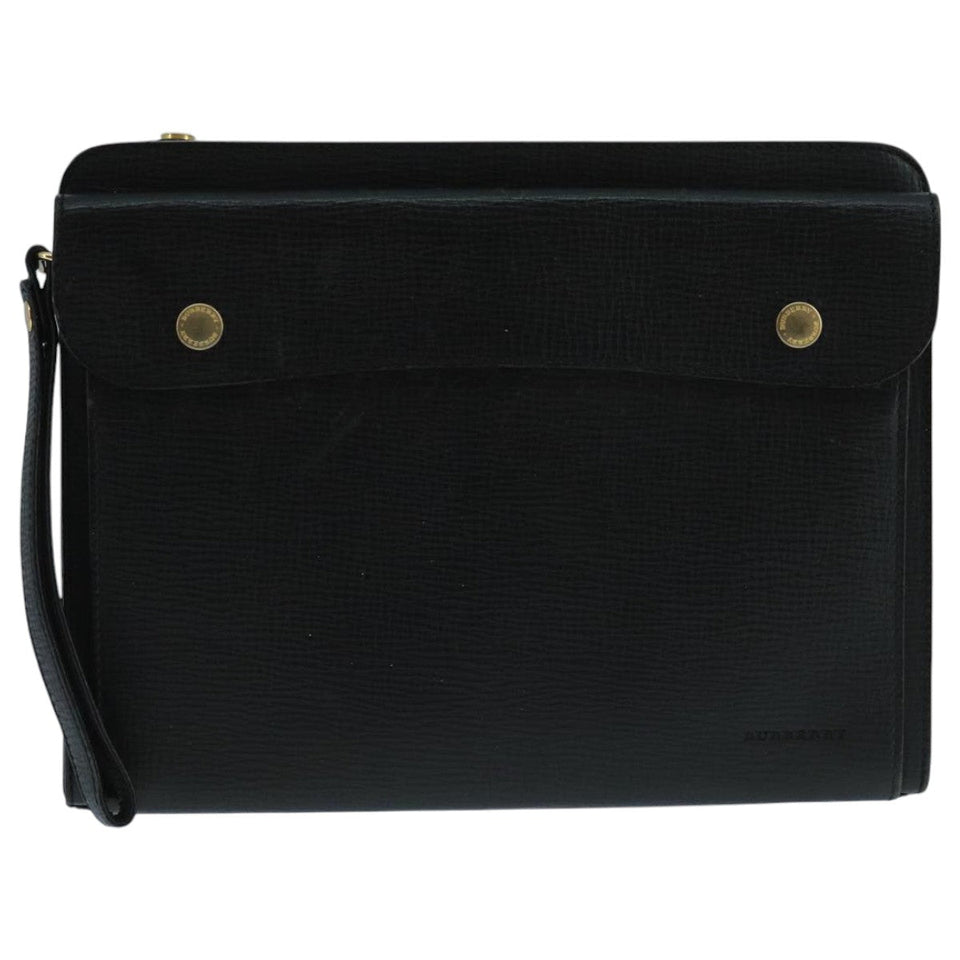 Burberry Black Leather Clutch Bag ( )