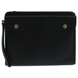 Burberry Black Leather Clutch Bag ( )