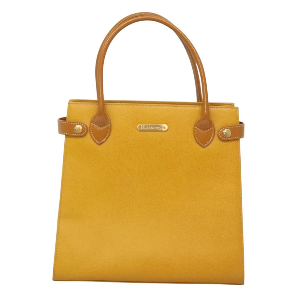 Burberry Nova Check Yellow Leather Handbag ( )