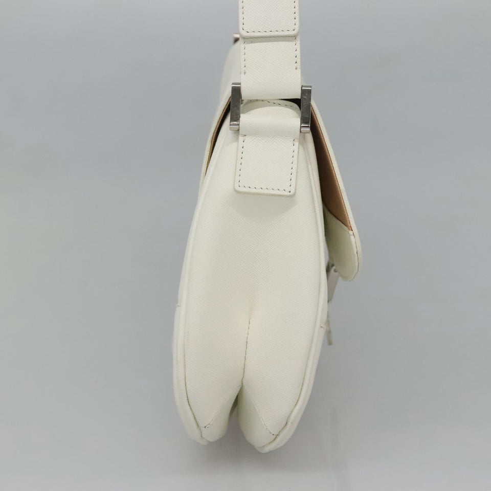 Burberry White Leather Shoulder Bag ( )