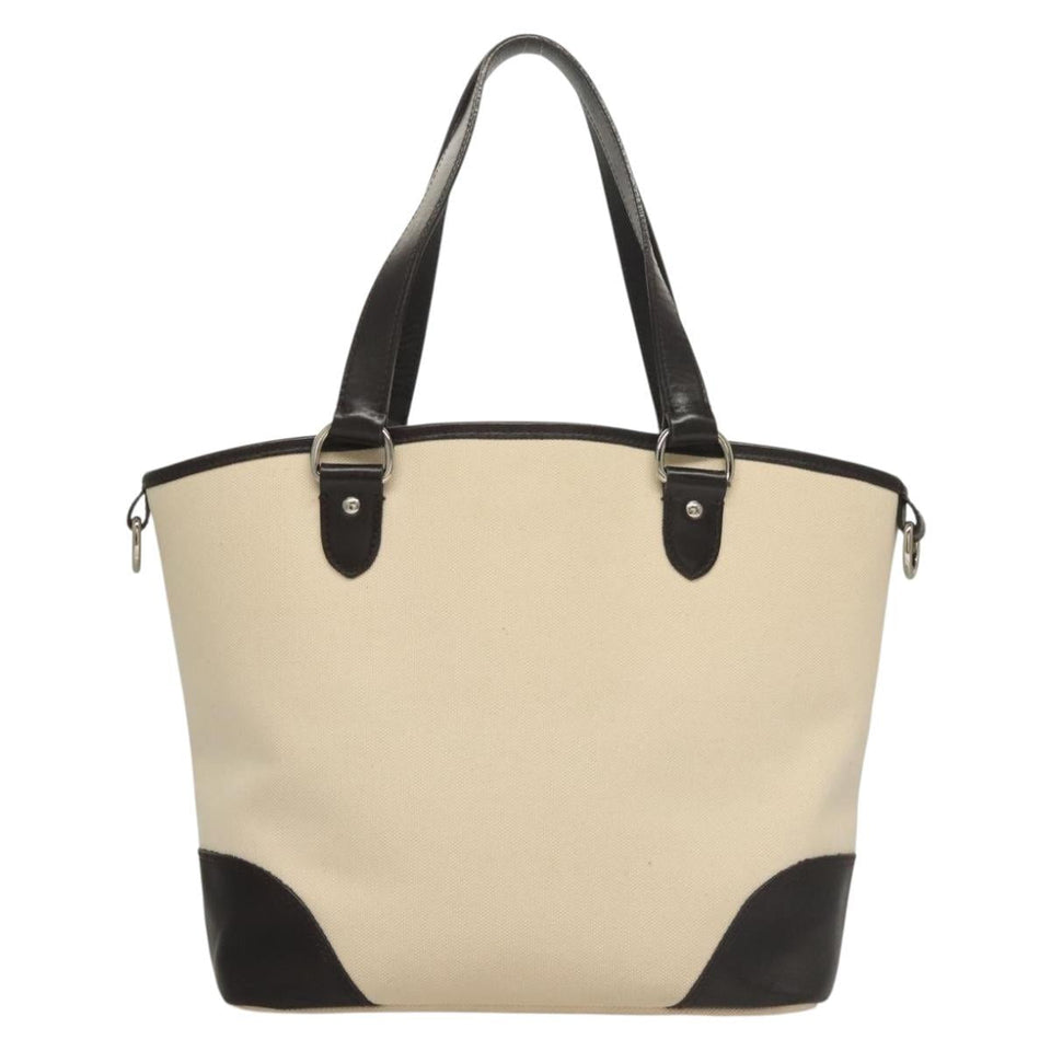 Burberry Nova Check White Canvas Tote Bag ( )