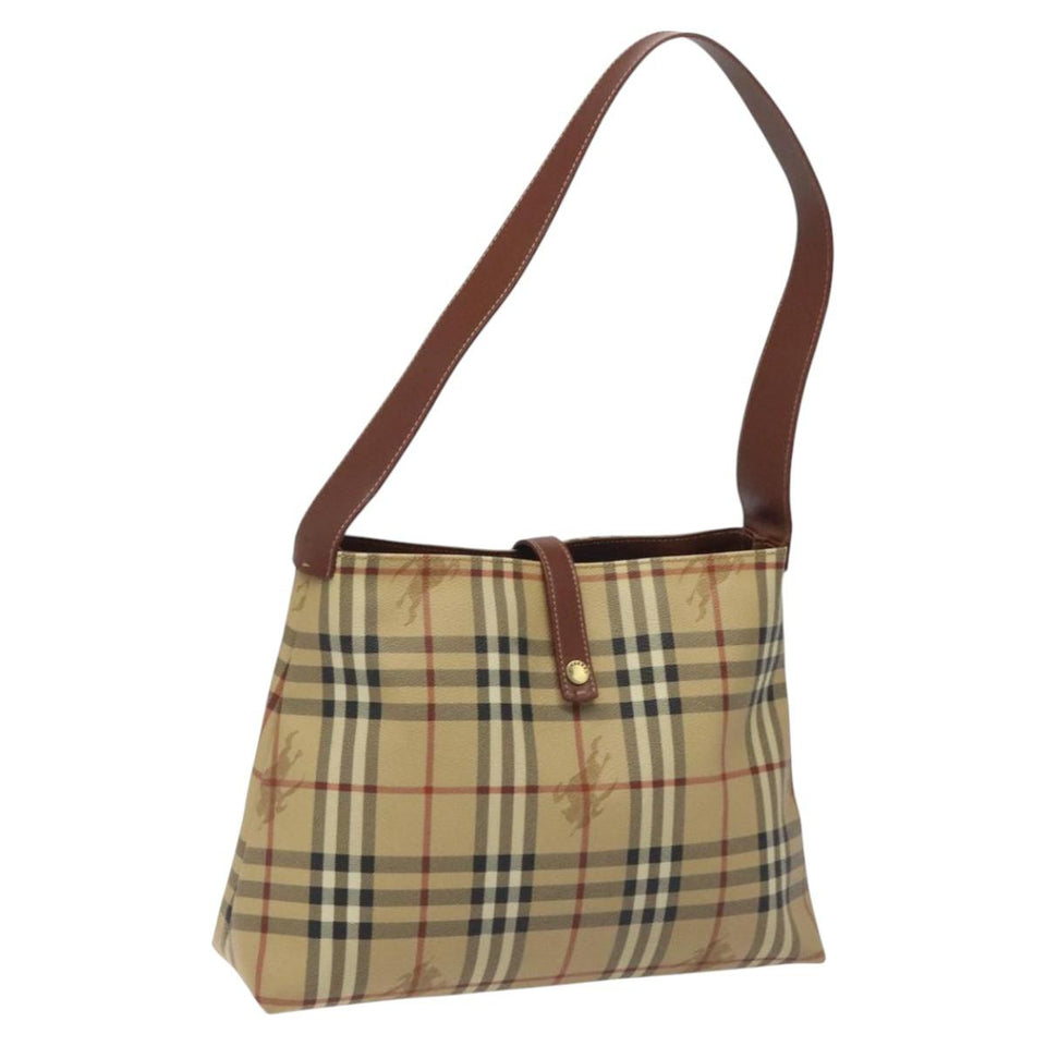 Burberry Nova Check Beige Canvas Shoulder Bag ( )