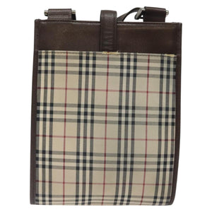Burberry Nova Check Beige Canvas Shoulder Bag ( )