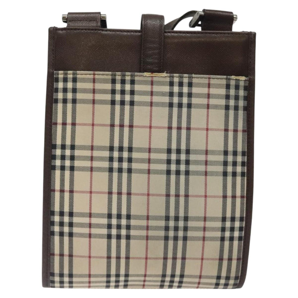 Burberry Nova Check Beige Canvas Shoulder Bag ( )