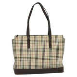Burberry Nova Check Beige Canvas Tote Bag ( )