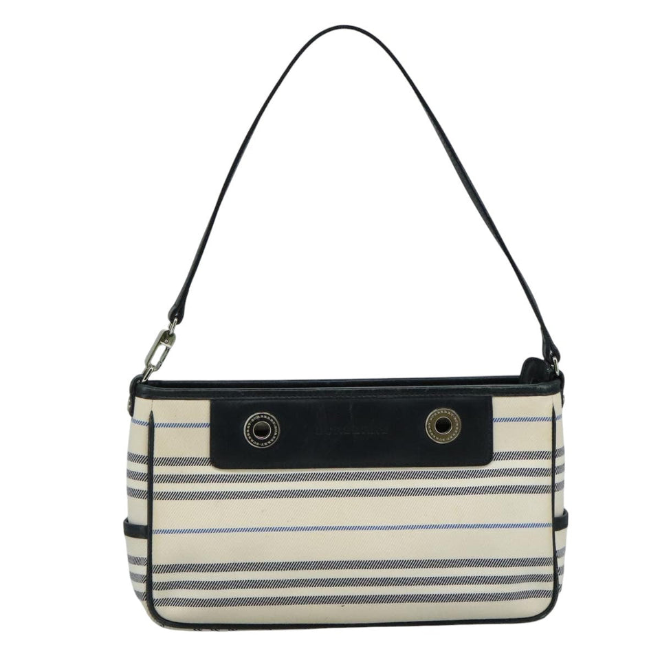 Burberry White Canvas Shoulder Bag ( )