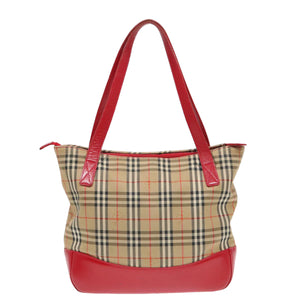 Burberry Nova Check Beige Canvas Tote Bag ( )