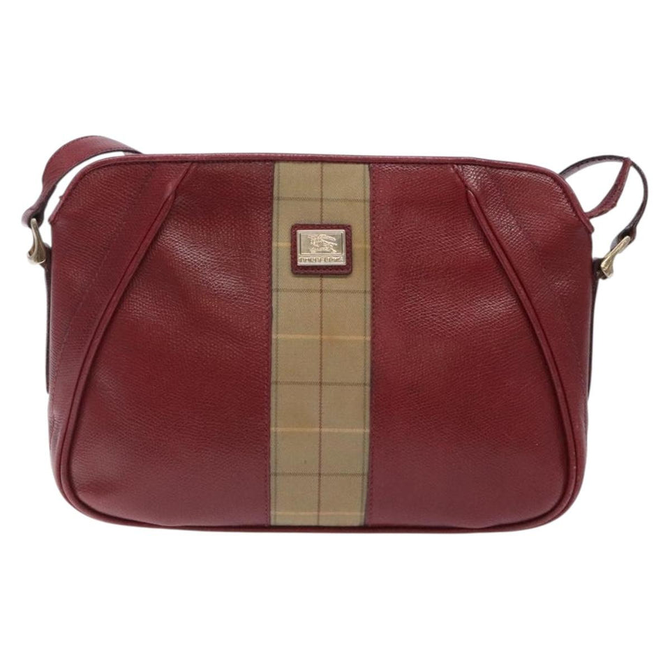 Burberry Red Leather Shoulder Bag ( )