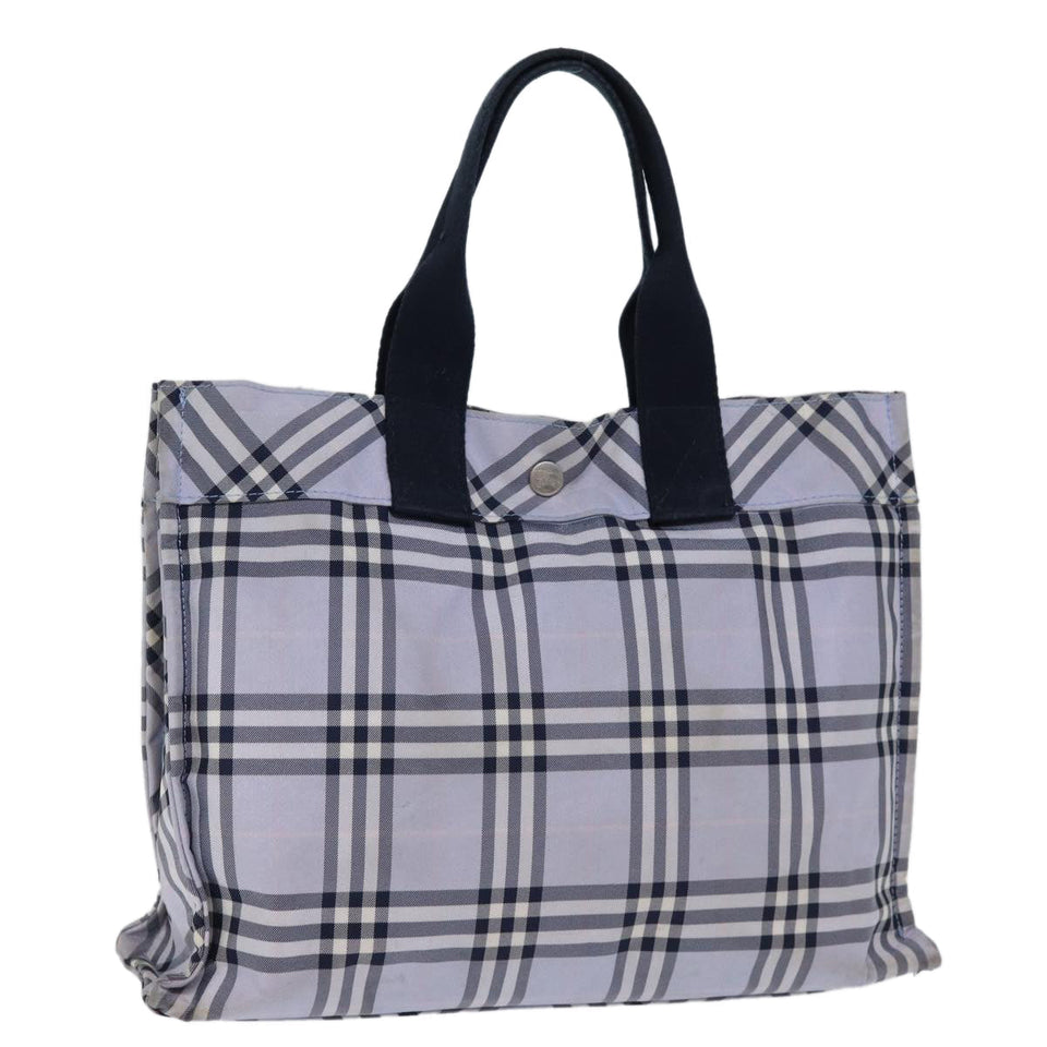 Burberry Nova Check Blue Synthetic Handbag ( )