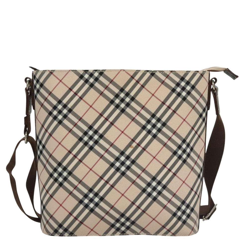 Burberry Nova Check Beige Canvas Shoulder Bag ( )