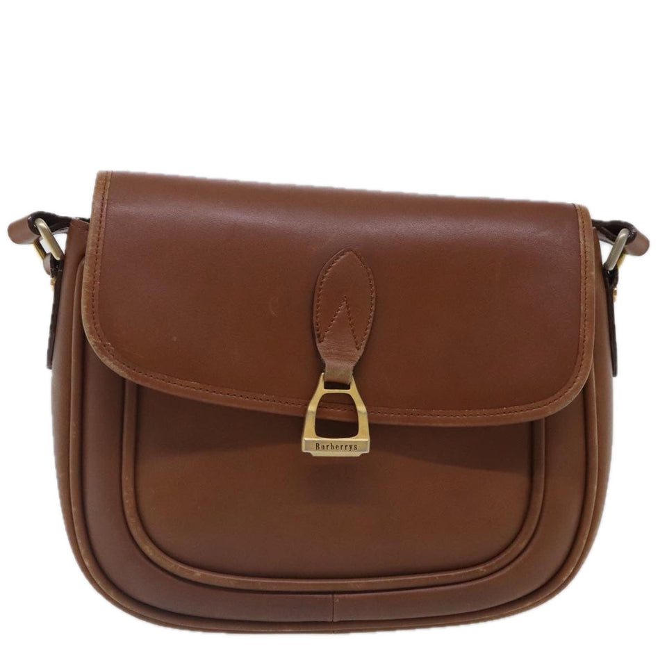Burberry Brown Leather Shoulder Bag ( )