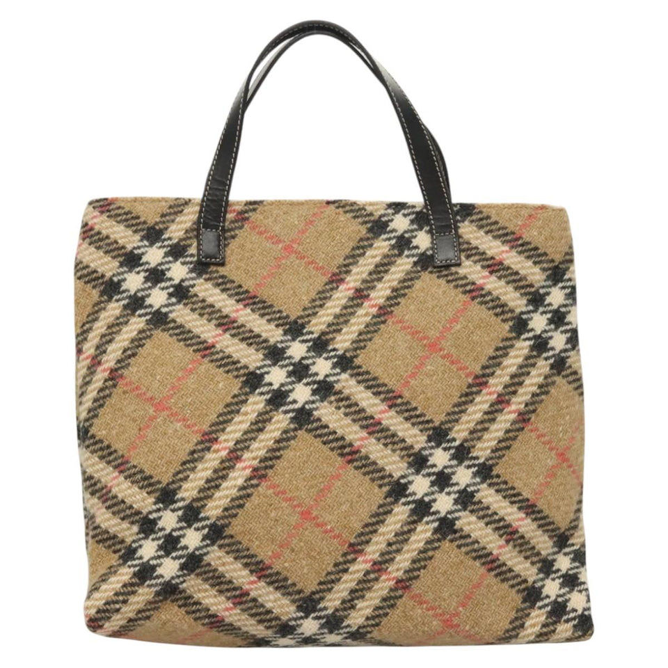 Burberry Nova Check Beige Wool Tote Bag ( )