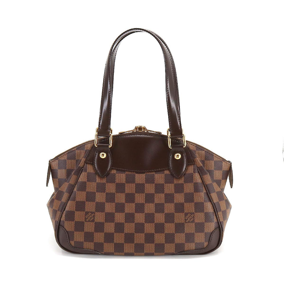 Louis Vuitton Damier Verona PM Hand Bag Ebene Brown