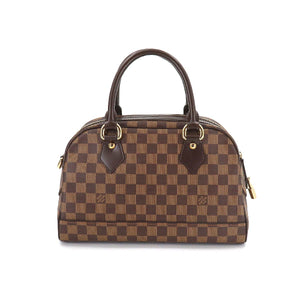 Louis Vuitton Damier Duomo Hand Bag Ebene Gold Metal Fittings
