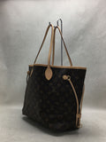 Louis Vuitton Neverfull MM Monogram Brown Tote Bag PVC
