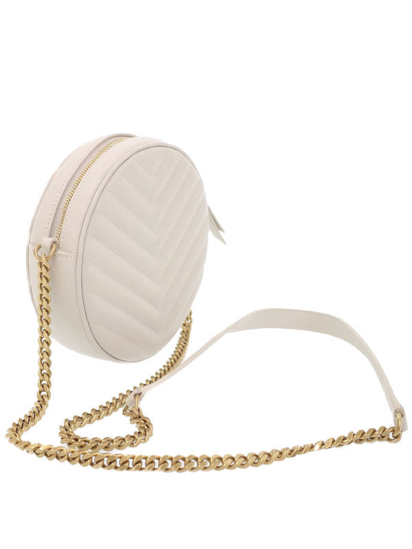 Saint Laurent- Paris Vinyl Chain Shoulder Bag Light Gray