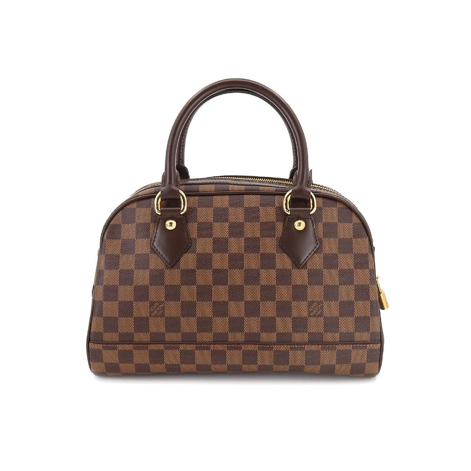 Louis Vuitton Damier Duomo Hand Bag Ebene Gold Metal Fittings