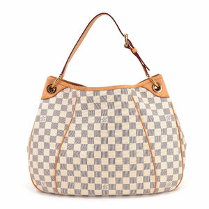 Louis Vuitton Damier Azur Galliera PM Shoulder Bag White Gray