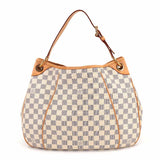 Louis Vuitton Damier Azur Galliera PM Shoulder Bag White Gray