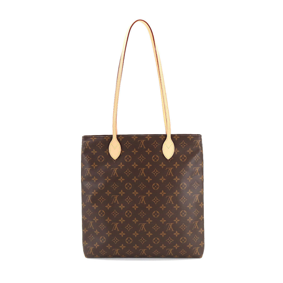 Louis Vuitton Monogram Carry It Tote Bag Brown Gold Hardware