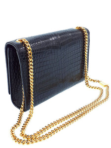 Saint Laurent- Paris Logo Kate Chain Shoulder Bag Black