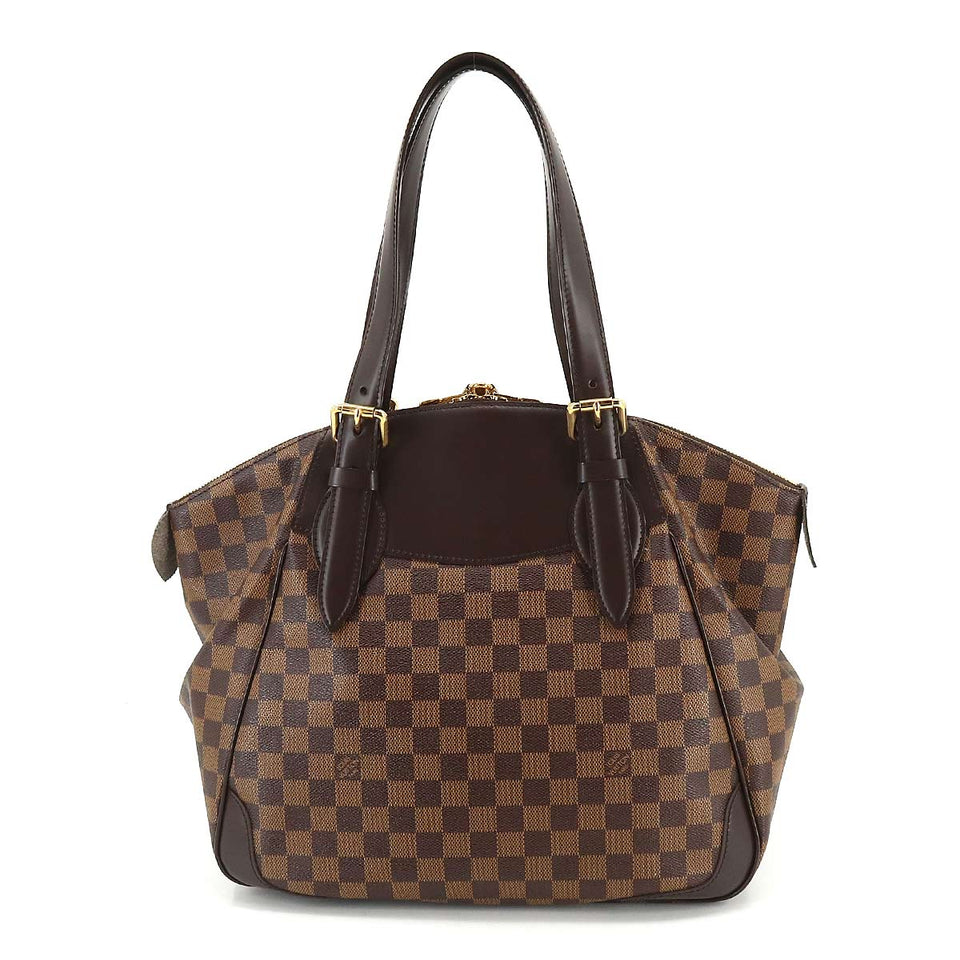Louis Vuitton Damier Verona GM Tote Bag Ebene Brown Gold Hardware