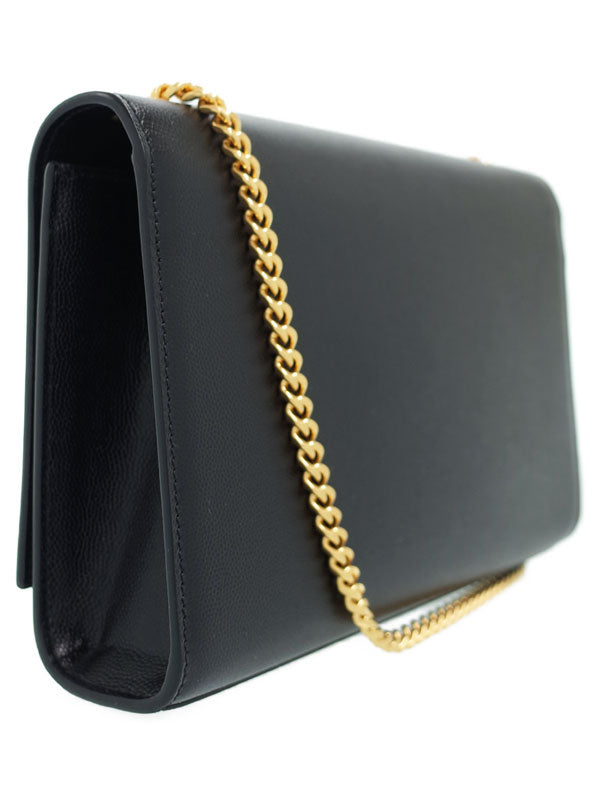 Saint Laurent- Paris Kate Monogram Satchel Chain Shoulder Bag Black