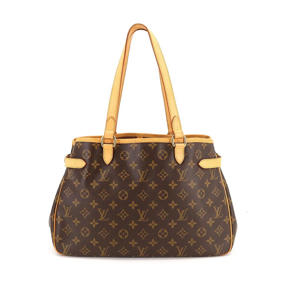 Louis Vuitton Monogram Batignolle Orizontal Tote Bag Brown Gold Metal Fittings