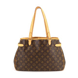 Louis Vuitton Monogram Batignolle Orizontal Tote Bag Brown Gold Metal Fittings
