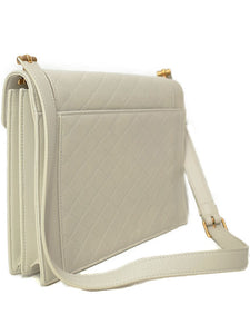 Saint Laurent- Paris Satchel Gabby Shoulder Strap Light Gray Black