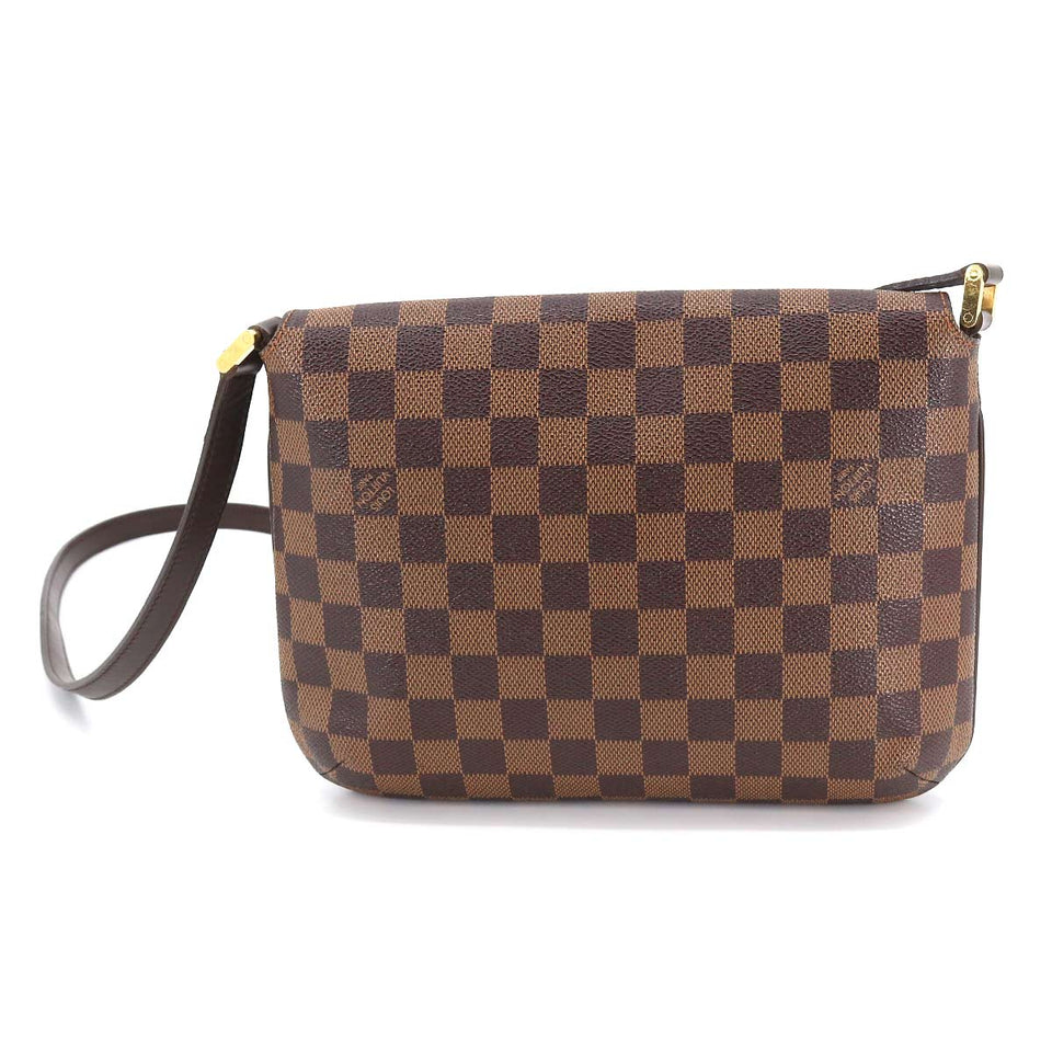 Louis Vuitton Damier Musette Tango Long Shoulder Bag Ebene
