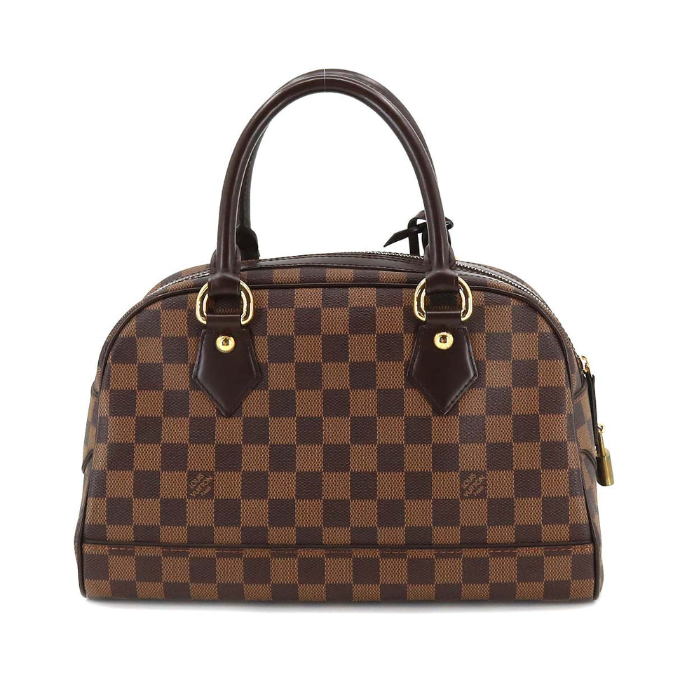 Louis Vuitton Damier Duomo Hand Bag Ebene Gold Metal Fittings