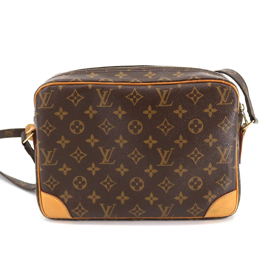 Louis Vuitton Monogram Nile Shoulder Bag Brown Gold Hardware