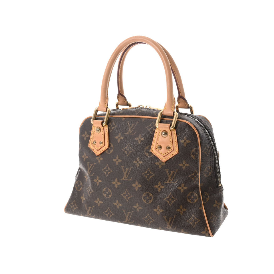 Louis Vuitton Monogram Manhattan PM Brown Canvas Handbag