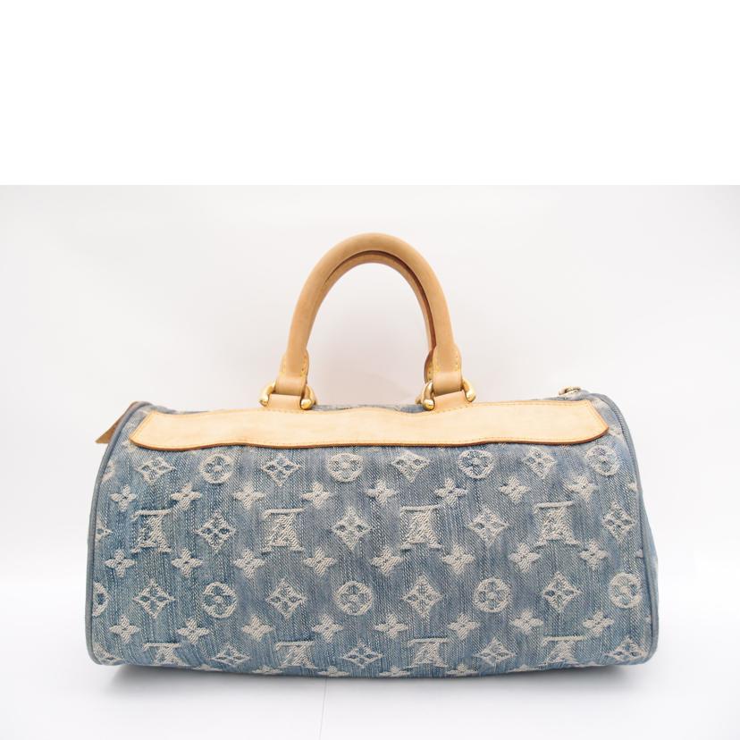 Louis Vuitton Neo Speedy Handbag Mini Boston Bag Monogram Denim Blue