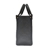 Louis Vuitton On The Go PM Monogram Implant Leather Noir Black