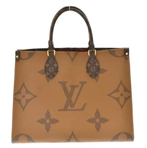 Louis Vuitton Monogram Reverse On The Go MM Reverse Tote Bag Brown