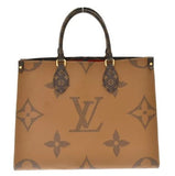 Louis Vuitton Monogram Reverse On The Go MM Reverse Tote Bag Brown