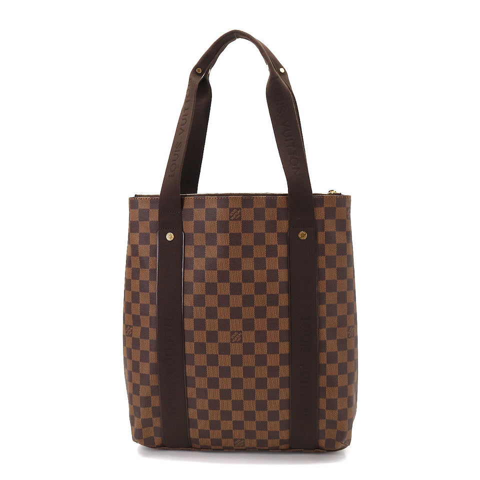 Louis Vuitton Damier Cabas Bobourg Tote Bag Ebene Gold Metal Fittings