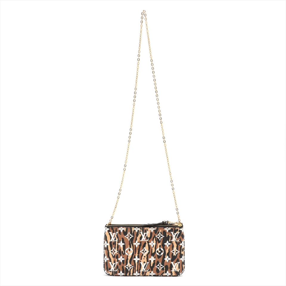 Louis Vuitton Jungle Giant Monogram Double Zip Pochette Black
