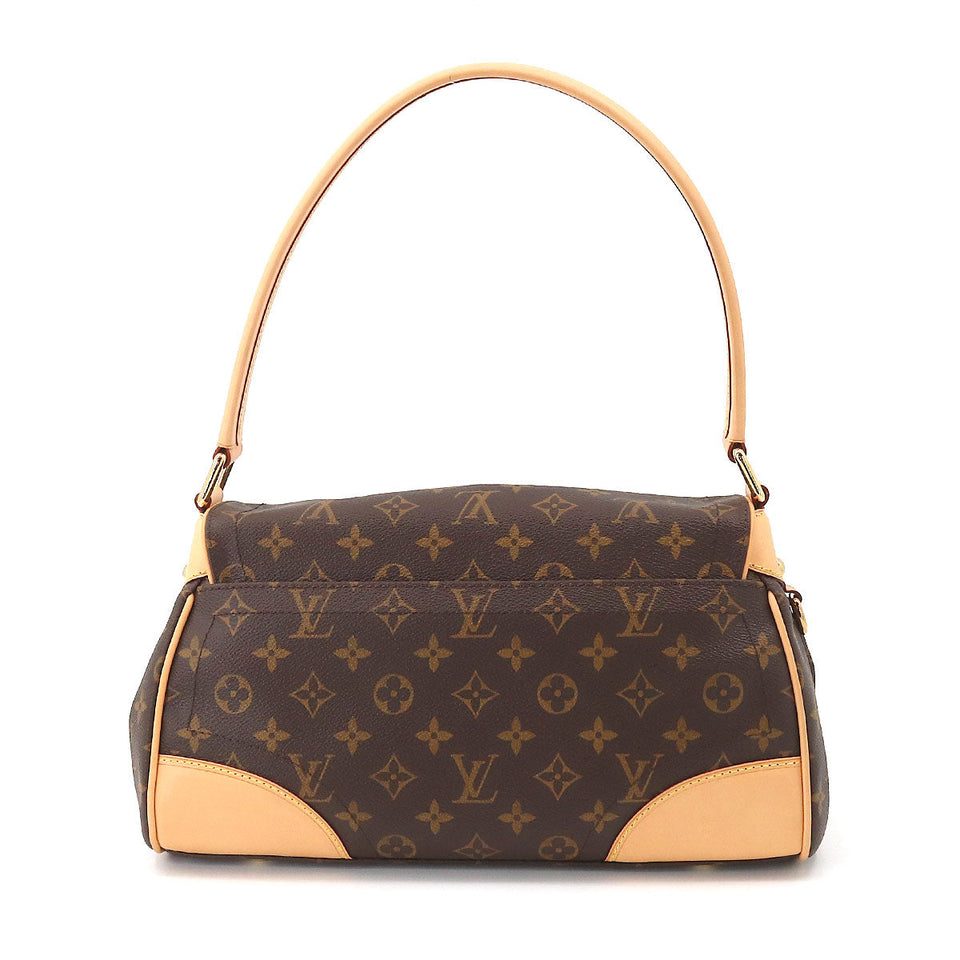 Louis Vuitton Monogram Beverly MM Shoulder Bag Brown Gold Hardware
