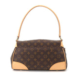 Louis Vuitton Monogram Beverly MM Shoulder Bag Brown Gold Hardware