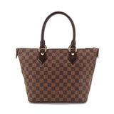 Louis Vuitton Damier Saleya PM Tote Bag Ebene Brown Gold Hardware
