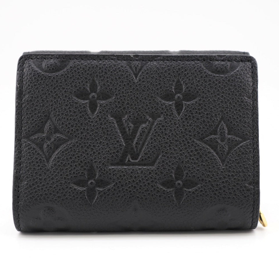 Louis Vuitton Portefeuille Metis Compact Monogram Implant Trifold Wallet Black