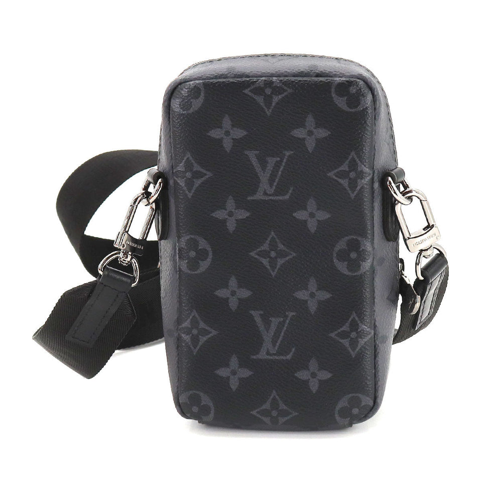 Louis Vuitton Monogram Eclipse Reverse Double Phone Pouch Shoulder Bag
