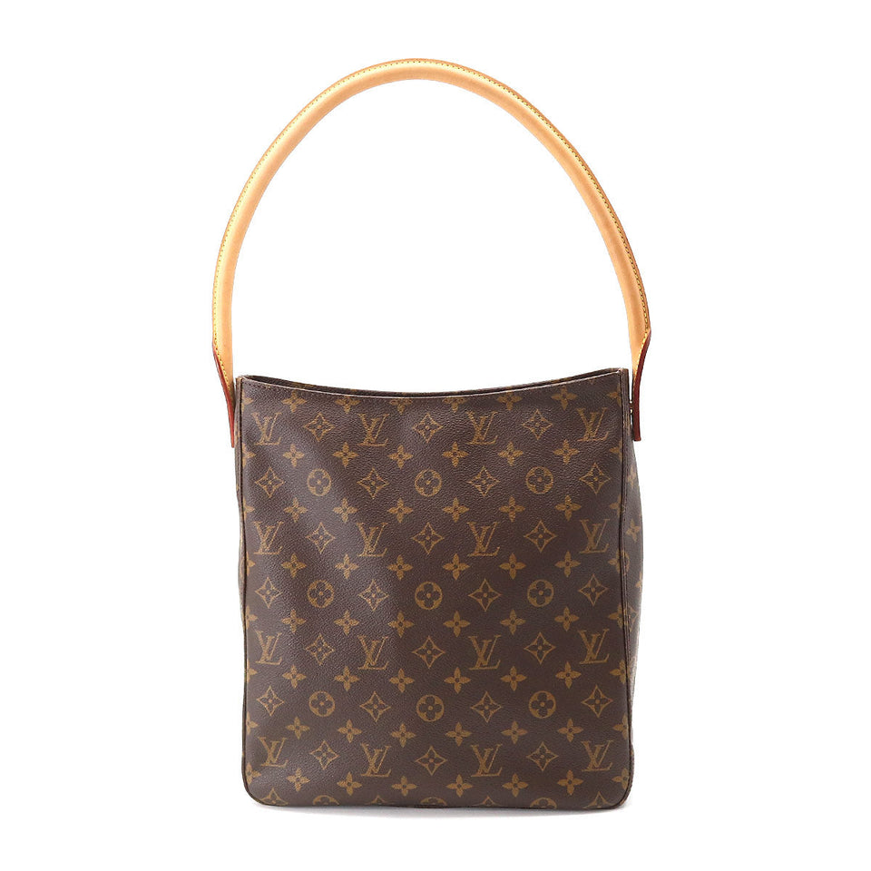 Louis Vuitton Monogram Looping GM Shoulder Bag Brown Gold Metal Fittings