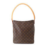 Louis Vuitton Monogram Looping GM Shoulder Bag Brown Gold Metal Fittings