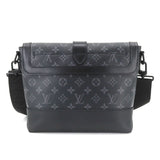 Louis Vuitton Monogram Eclipse Saumur Messenger PM Shoulder Bag Black